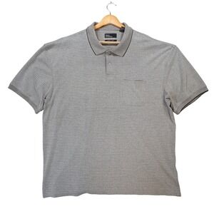 Marc Edwards Polo Shirt Mens XL Gray Excellent Swift-Dry Textured Pocket Short S